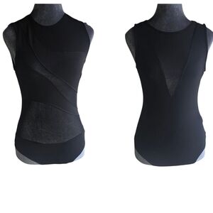 Express/Fashion Nova Black Sleeveless Bodysuit Set Of 2